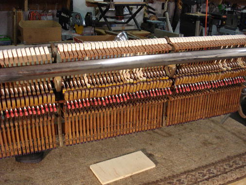 47 - Hammer rail installed. New bridal tapes attached to bridal wires 47 - Hammer rail installed. New bridal tapes attached to bridal wires